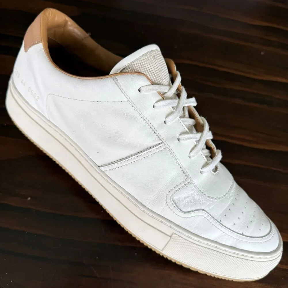 Common Projects Bball Low Sneakers White Leather Men's EU 44/US 11 Made in Italy